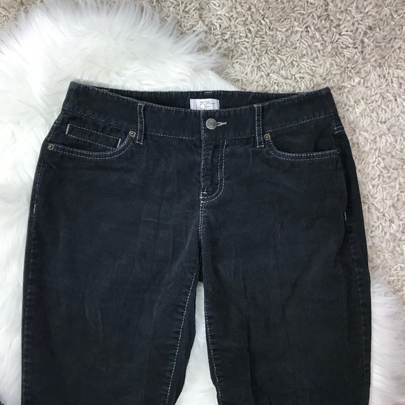 Ann Taylor LOFT Julie Size 4 Black Corduroy Pants - Picture 2 of 5